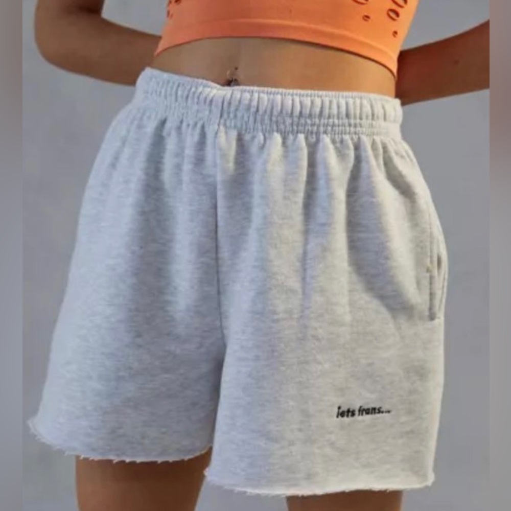Urban Outfitters iets frans Grey Cut-Off Jogger Short